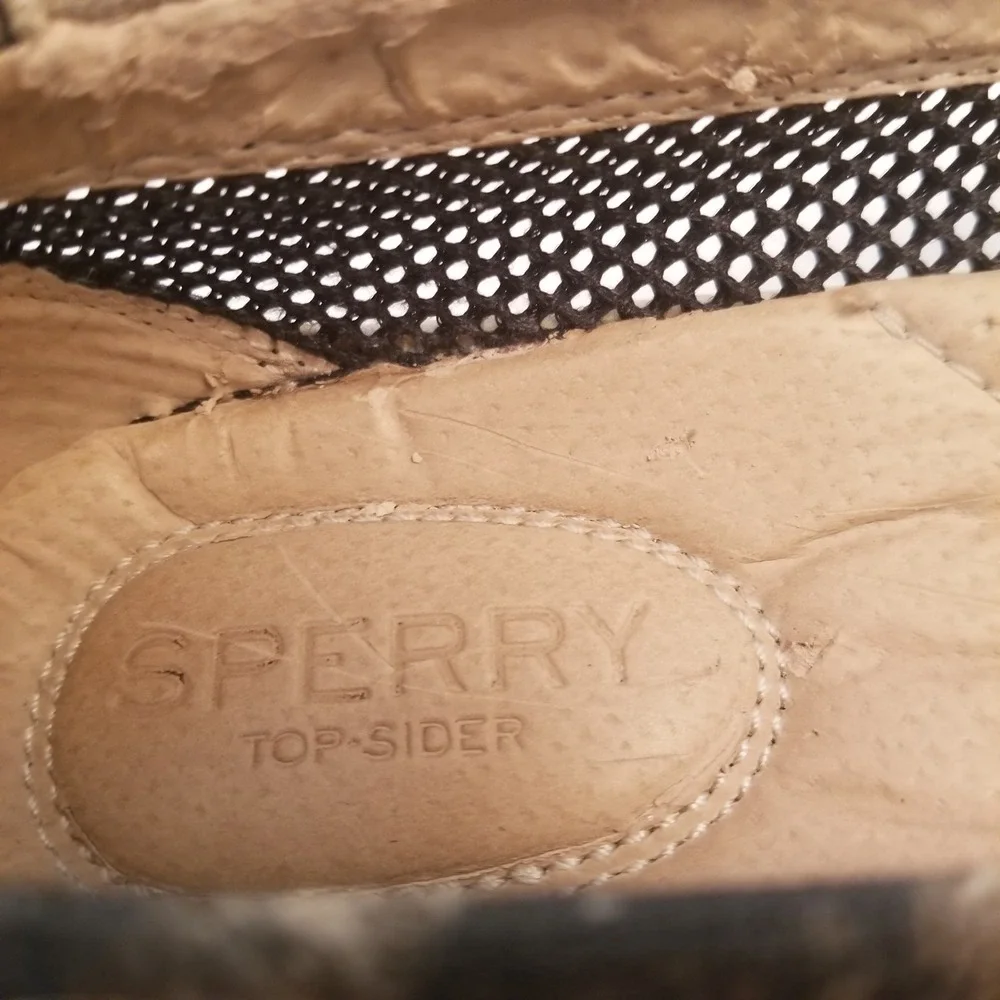 Sperry black leopard